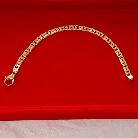 Italian Gold 14K solid gold yellow bracelet 15.4 gr white unisex - Picture 3 of 12